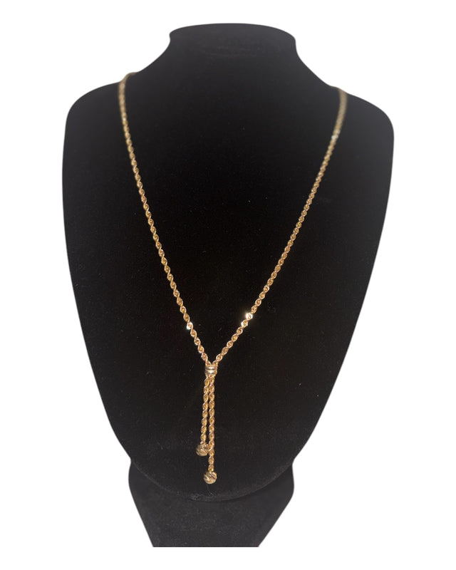 Thin Women's Necklace with Knot Pendant